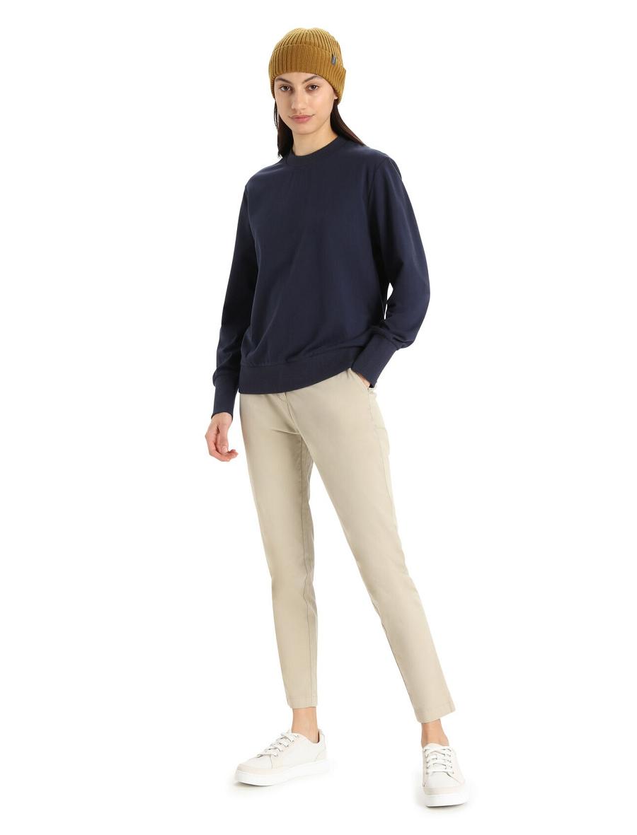 Icebreaker Merino Central II Long Sleeve Naisten Puserot Laivastonsininen | FI 1617AHKP